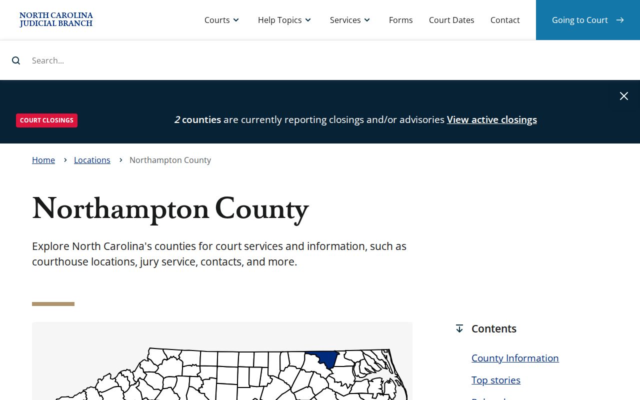 Northampton County court and eCourts links